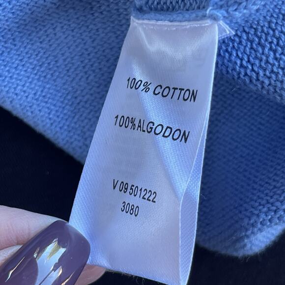 US Open Mens Sweater Large CBS Sports Blue Pullover V-neck Golf Cotton 2010 - Picture 8 of 13